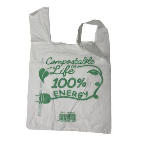 Sacchetto Shopper con manici Compost Biodegradabile