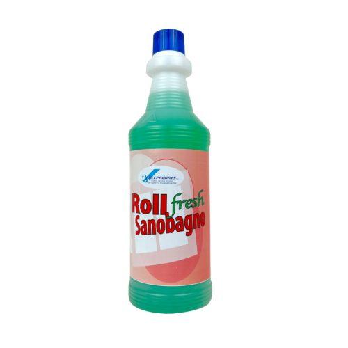 Roll Sanobagno Fresh è un detergente anticalcare profumato  ad uso quotidiano per la pulizia di tutto l'ambiente bagno: lavabi, rubinetti, box doccia, sanitari, piastrelle.