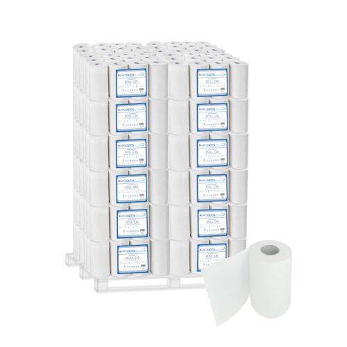 Rotolo Asciugamani ROLL C60 Ecolabel è una carta monouso in rotolo a due veli resistente ed assorbente. Acquistando questo pallet riceverai 360 rotoli di Rotolo Asciugamani ROLL C60 su pallet a perdere. Consegna con corriere standard, piano strada.